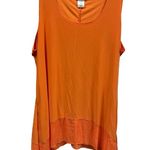 Slinky Brand Set  2 Piece Orange Flowy Cami Tank White Pants Comfort Womens 2X Photo 2