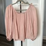EXPRESS Sz M Toooo Cute Pink Satin Top Pleats Pleats Pleats Photo 4