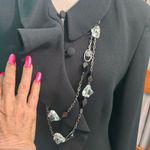 Le chateau Liz Claiborne Collection Elegant Black Ruffle Jacket Photo 2