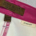 Judy Blue Judy‎ Blue Faux Leather Pants Hot Pink Tummy Control Straight Leg Size 15/32 Photo 10