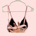 DIXXON NWT black pink peonies tanning suit bikini top swim beach pool triangle Size XL Photo 3