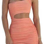 Amazon Coral Cutout Dress Photo 0