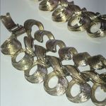 Lisner Light Gold Tone Chunky Retro 50s 60s Necklace Bracelet Earrings Set Photo 2