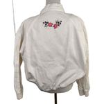 PADO Vintage Embroidered Floral 80s Sportswear Jean Jacket Size Small Photo 4