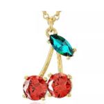 Kate Spade NWT New  NY Ma Cherie Cherry Mini Crystal Pendant Necklace Photo 1