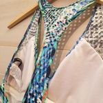 Kenneth Cole {L}  Blue Multi Sporty Splice Printed One Piece Swimsuit Photo 6