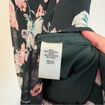 Eliza J Eliza J Floral One Shoulder Ruffle Chiffon Dress green pink size 2 Photo 5