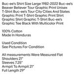 Buc-ee's Shirt Size Large 1982-2022 Beaver Believer Tour Graphic Print Unisex T-Shirt Photo 1