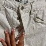 & Other Stories & Other Stories White Denim Button Fly Shorts- Size 8 Photo 2