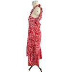 Anthropologie  Atelier 1756 Colombia Amal Red Eyelet Midi Dress Size Small Photo 4