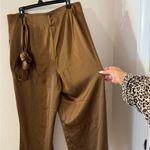 NWT Universal Standard satin feel dress pants brown/tan size XS with belt Photo 4