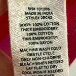 Soft Surroundings  t shirt v‎ neck embroidered 100% cotton Medium Photo 4