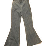 SheIn  High Rise Bell Bottom Raw Hem Flared Jeans Womens Size Large Boho Photo 0