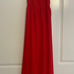 AQUA Red Maxi Sun Dress Photo 1