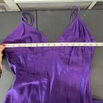 Frederick's of Hollywood Vtg 90s Y2K Sz S Babydoll Silk Purple Midi Slip Dress Sexy Lingerie Whimsigoth Photo 10