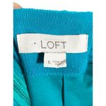 Loft Lace Overlay Floral Pencil Skirt 6 Lined Teal Preppy Career Feminine Work Photo 5