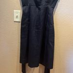 J.Crew  Women’s V Neck Zip Back Cotton Dress Size 10 Navy Blue Photo 3