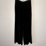 Heidi Weisel Womens Wide Leg Black Silk Velvet Pants Size 8 Fully Lined Holiday Photo 1