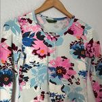 Oilily Floral Long Sleeve Tee Top UPF Athletic Outdoor Blue Vacation Stretch XS Photo 1