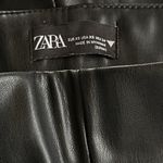 ZARA Black Faux Vegan Leather Leggings Skinny Pants XS Photo 6