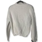 Crescent white fuzzy sweater Photo 0