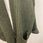 N21 Oversized Ribbed Knit Olive Green Cardigan Sweater Designer Cardigan Size M Photo 3