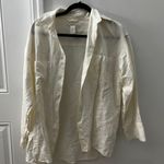 H&M Linen Button Down Long Sleeve Photo 1