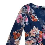 Nicholas Navy Blue Floral Pin Tuck Silk Mini Dress | U.S. Woman’s Size 2 Photo 3