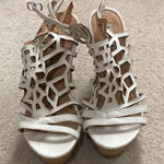 Not Rated  White Cutout Heeled Sandals Photo 0