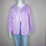 Bob Mackie  the Wearable Art sequin decor purple blazer jacket, size‎ XL Photo 12