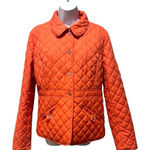 Ralph Lauren Lauren  Quilted Jacket Size L Orange Crest Sleeve Snap Front Photo 0