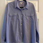 J Jill purple button up shirt Pearl buttons‎ long sleeve size L Size L Photo 0