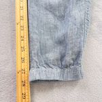 Athleta  Cabo Linen Joggers Pants Chambray Blue Zip Pockets Womens 2‎ Athleisure Photo 8