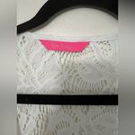 Lilly Pulitzer White Lace Open Front Kimono Cover-Up One Size Photo 4