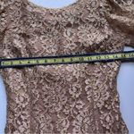 Vintage Ambria Lace Sparkle Mini Short Dress Gold Small 4 Photo 12