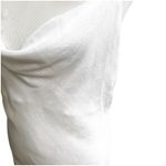 Meshki  Mini Slip Dress Cowl Neck Satin Size XL Pearly White Party Dress Wedding Photo 4