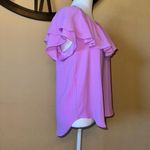 Trina Turk  Jena Ruffle Top Purple Short Sleeve Blouse Women’s Small Photo 5