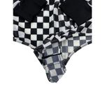 I am gia I.AM.GIA - Nightrider High Neck Checkerboard Bodysuit in Black & White Photo 1