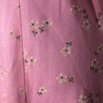 Vintage 60s 70s Mini Dress Pink Daisy Floral Flutter Sleeves M Size M Photo 7