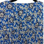 J.Crew NWT Tiered Tie Front Beach Dress Cobalt Floral Cotton Voile XS Photo 9
