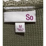 SO  ~ Short Sleeve V-Neck ~ Size Medium ~ Waffle Style Material Photo 3