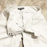 Ann Taylor  Jacquard Straight Leg Capri Pants Mid Rise Solid White Size 2 Photo 4