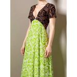 LISA SAYS GAH Grace Dress, Brown & Green Wild Hearts, Small Photo 2