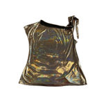 Vidussa Off Shoulder Top Womens Size XXL Gold Shimmer Tie Sleeve Short Sleeve Photo 1