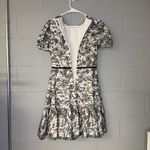 Gal Meets Glam NWT  Viola Raffia Embroidery Floral Pattern Dress Women’s Size 2 Photo 7