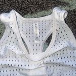 Athleta white high neck mesh tank top size XS Photo 2
