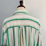 Old Navy Women The Boyfriend Linen Blend Oversized Striped Button-Up Shirt Sz XL Photo 7
