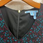 Draper James  Black With Holly Berries Ruffle Dress 2 Photo 2