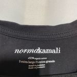Norma Kamali  Black Organic Cotton V-Neck T Shirt Size 2X Photo 3