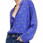 Free People  Intimately Women’s Blue Violet Button Front Oversized Top Photo 0